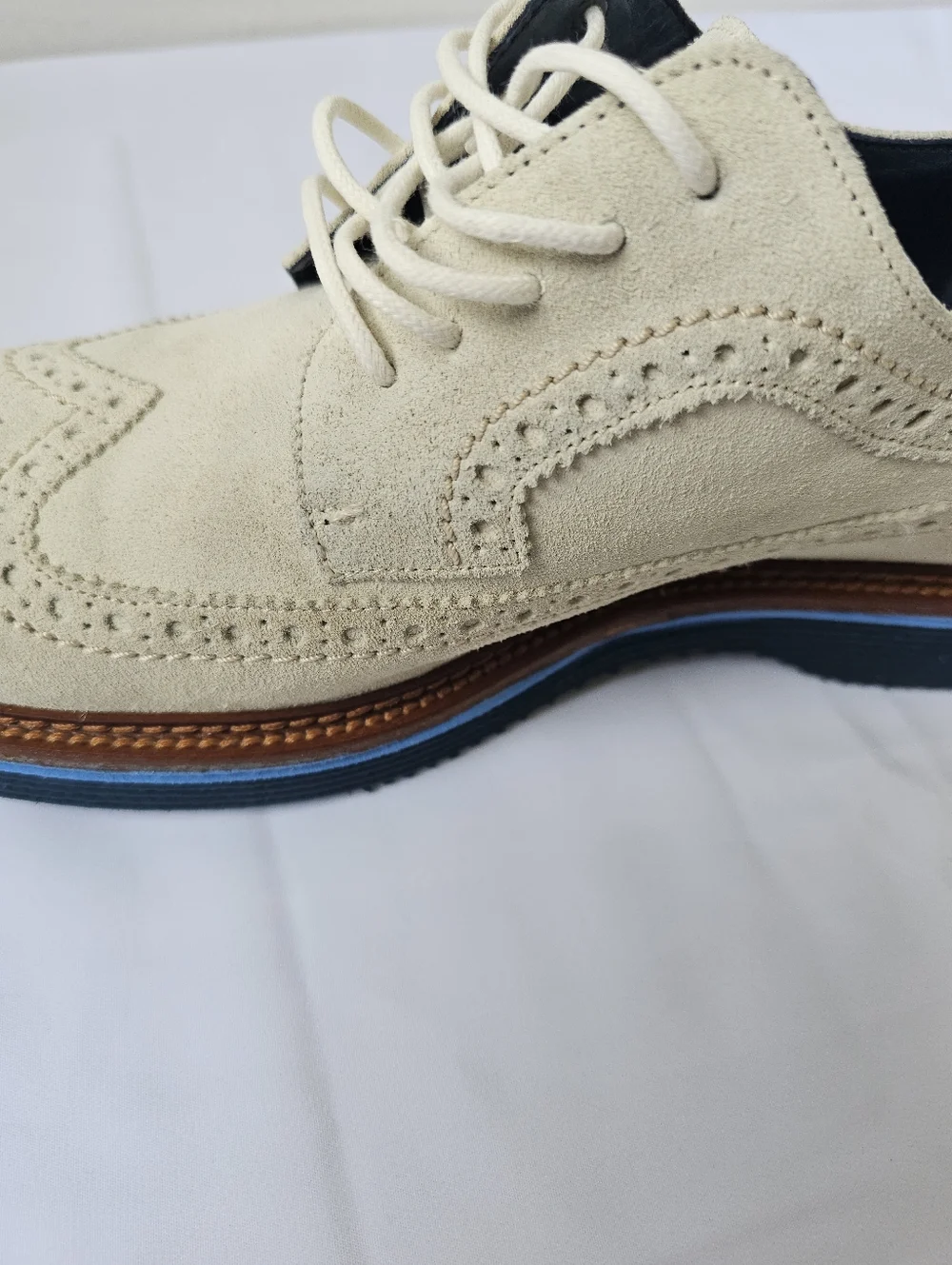 Johnston & Murphy Collection Suede Wingtip Oxfords - Italy